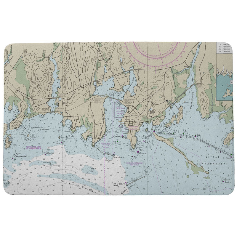 Tapis de porte intérieur/extérieur antidérapant stonington harbor Shubrick, l 18 po x L 26 po