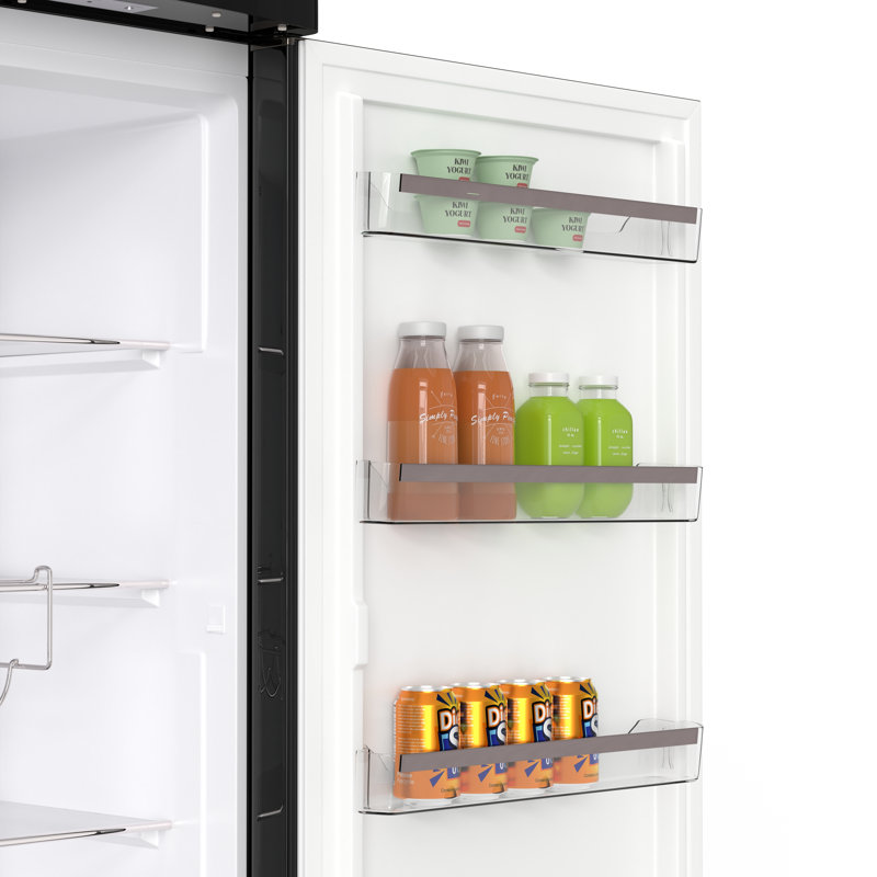 Conserv 24in Retro Set Refrigerator 11cf + Upright Freezer 8.3cf E-Star 110V, Black