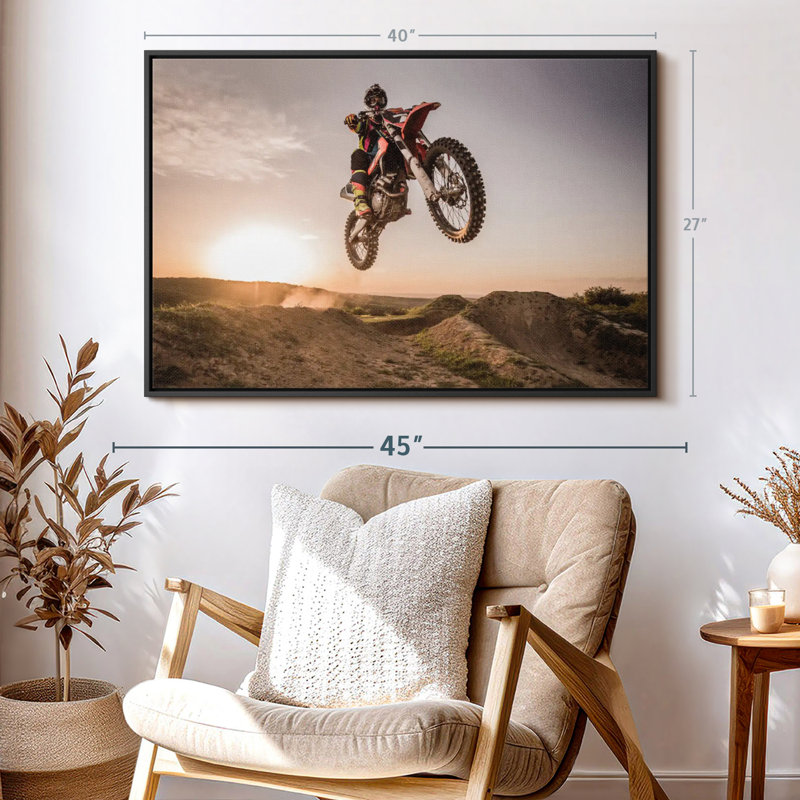 Impression sur toile Freestyle Dirt Bike, H 27 po x l 40 po