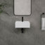 Turner 410mm x 410mm Square Ceramic Wall Hung Bathroom Sink Basin with Overflow
