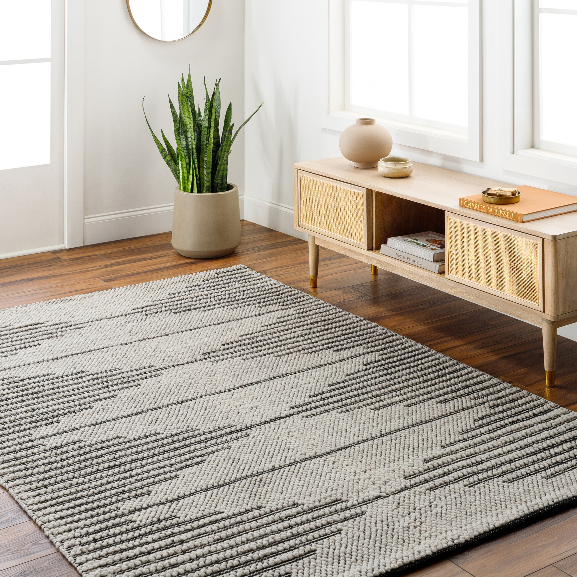 Molly Handmade Recycled P.E.T Indoor/Outdoor Rug, Rectangle 5' x 7'6"