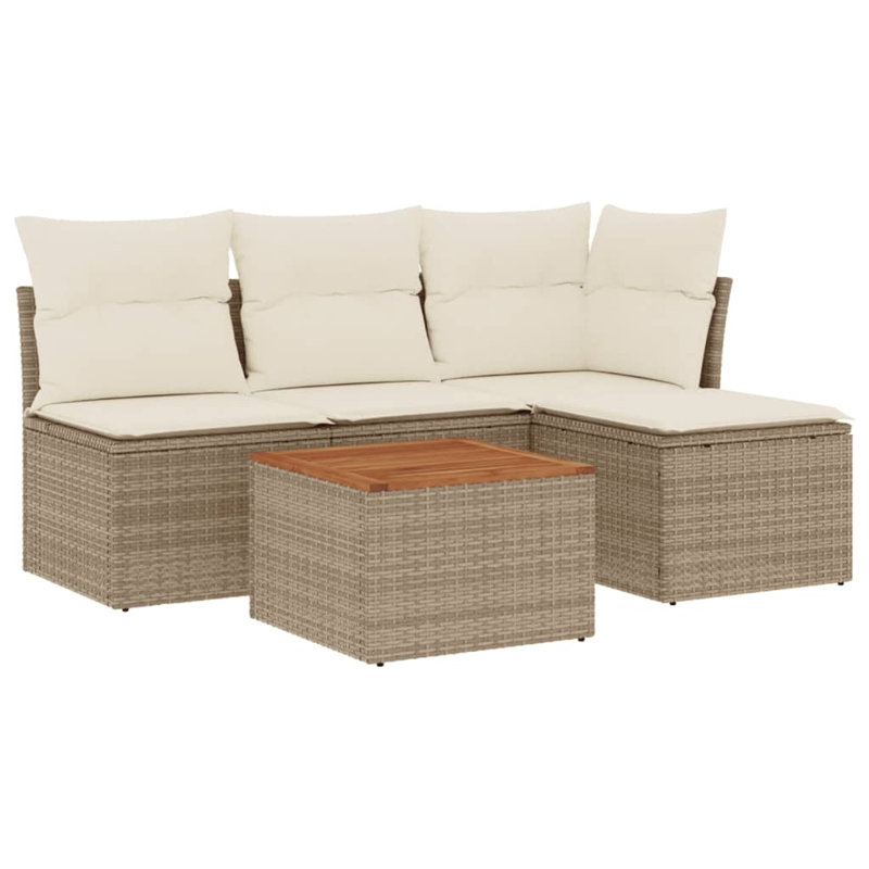 Ensemble de canapé de jardin Vidaxl beige