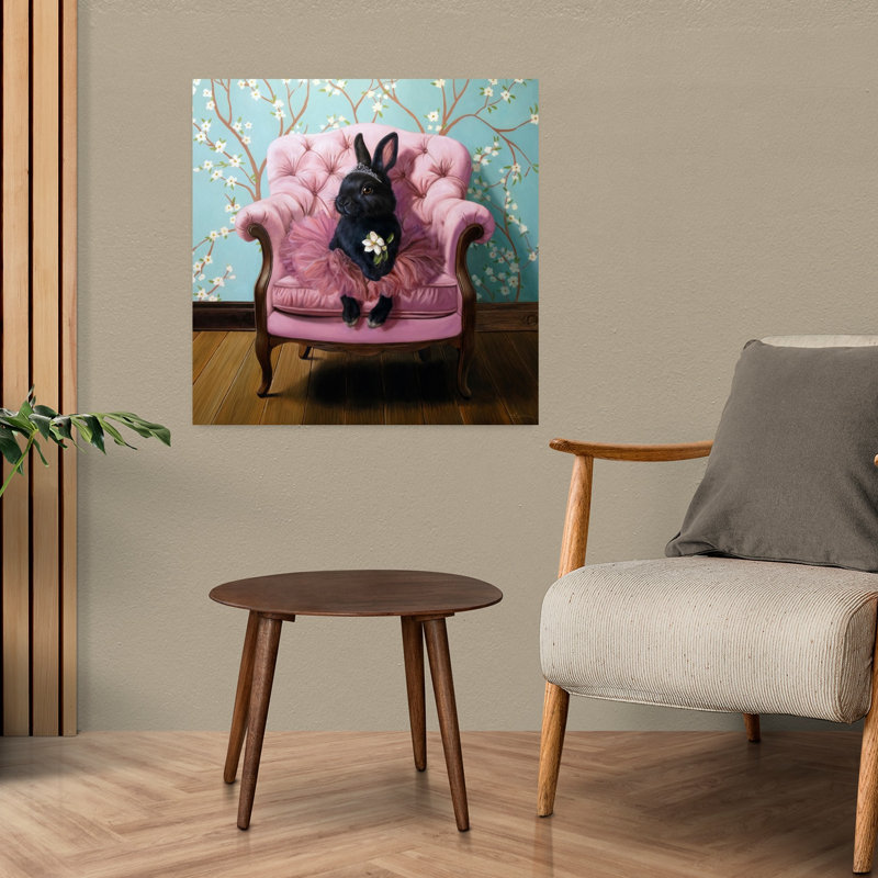 Petite déesse, art urbain contemporain de lapin, H 24 po x l 24 po