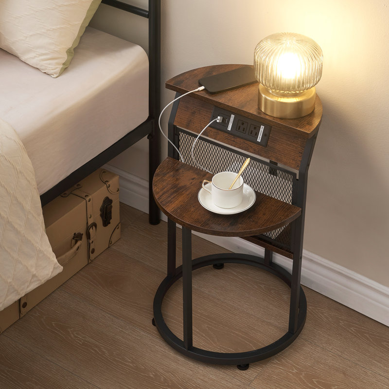Table de bout Brendan 23,4, Brun, Noir