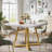 31.5" Small Square Dining Table for 2-4, Industrial Kitchen Table-893266835-893266832