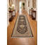 Tapis de couloir oriental noir Indo-nain 3x8