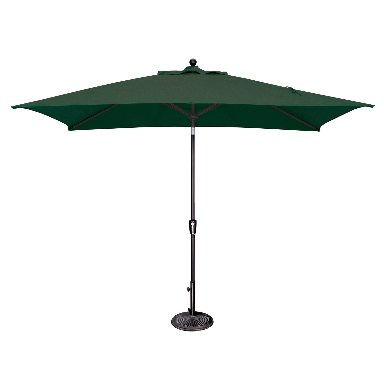 Launceston 78'' Outdoor Umbrella, Forest Green Solefin, Black