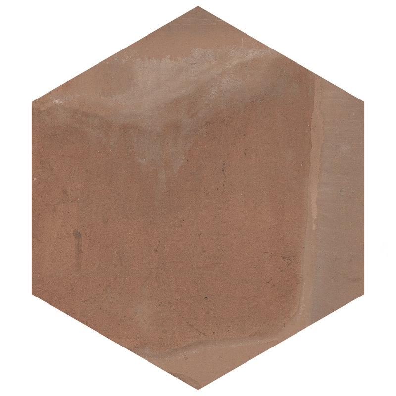 Argillos Hex 20-1/2 In. X 23-5/8 In. Porcelain Floor And Wall Tile, Brown