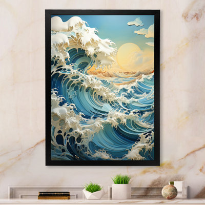 Blue Kinetic Waves II - Nautique et plage, reproduction d'art mural