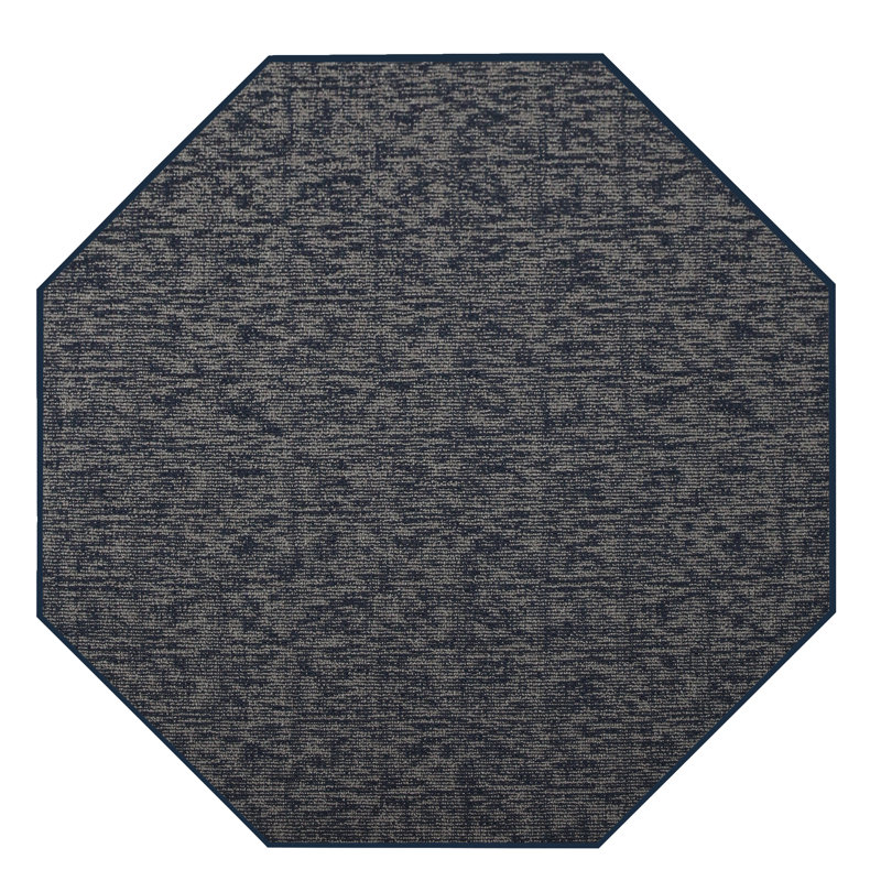 Tapis bleu marine Amator, Octogone 4 pi