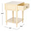 Table de bout en bois massif avec rangement Kleban-572422587