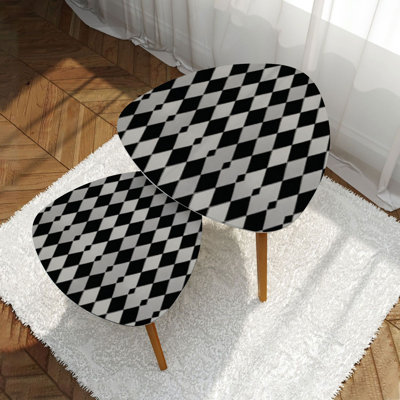 Ensemble de 2 tables basses gigognes Triangle