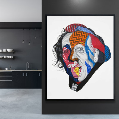 Abstract Albert Einstein Print On Canvas