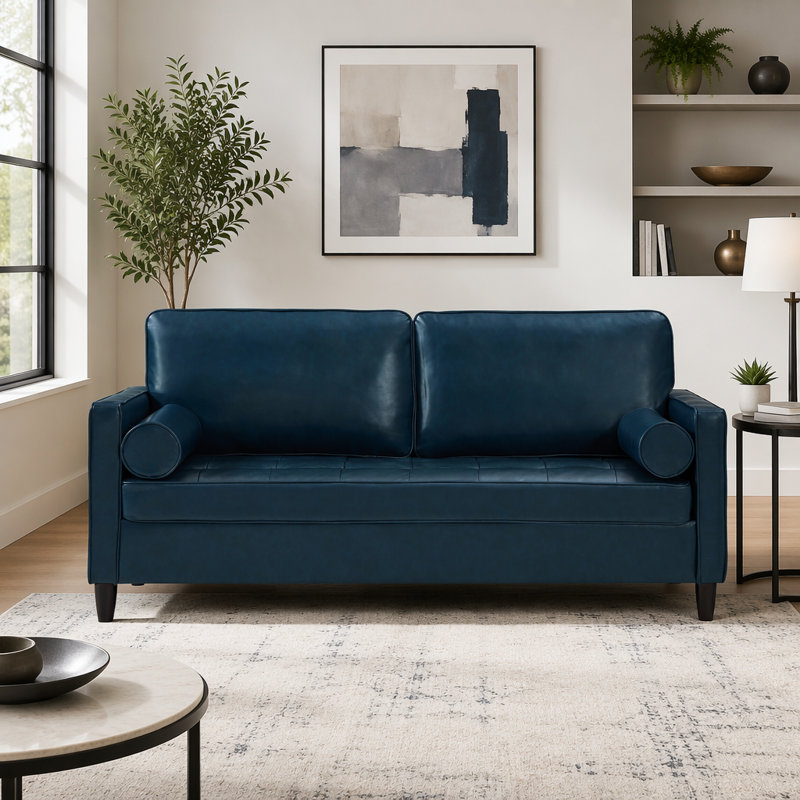 Canapé 3 places Classic, Polyuréthane bleu marine