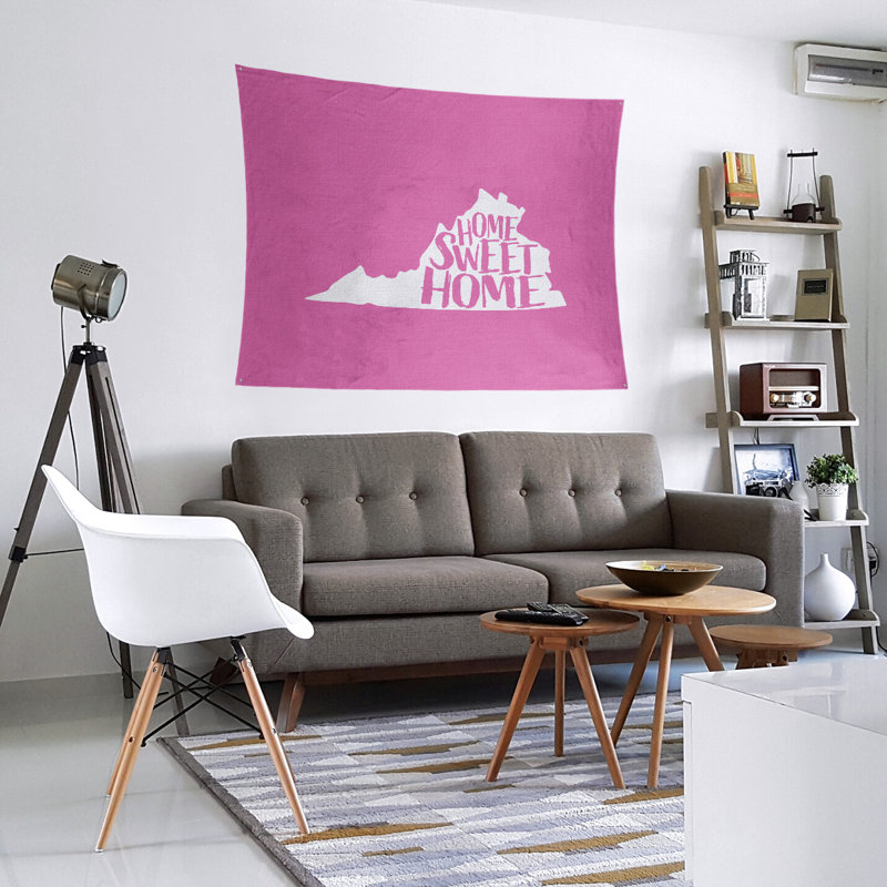 Tapisserie «Home Sweet Virginia», H 60 po x l 51 po, Rose
