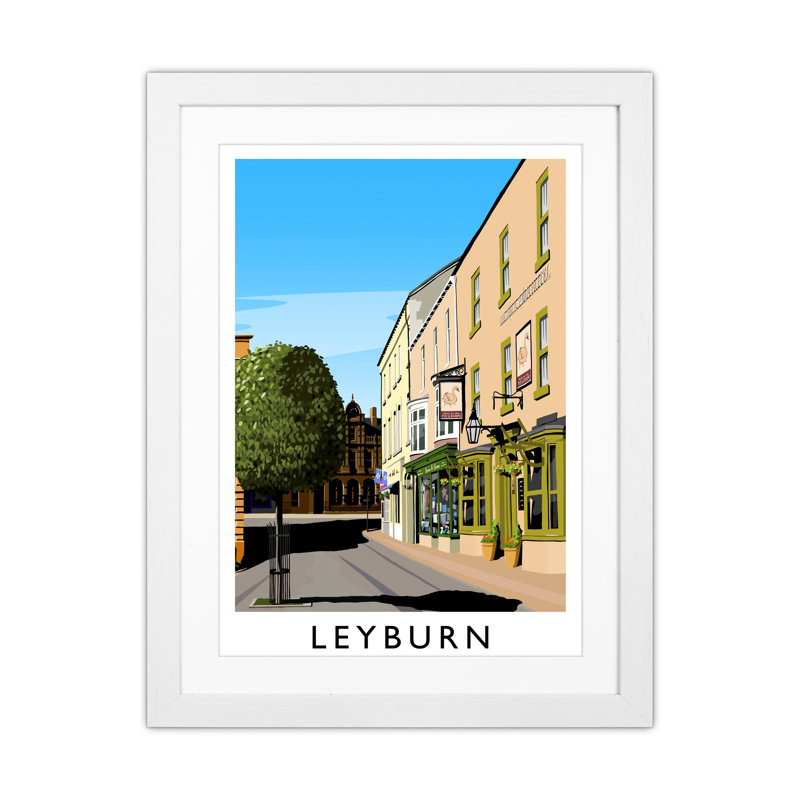 Leyburn 3 Portrait by Richard O'Neill - Print, White Framed, 53.5cm H x 43.5cm W x 3cm D