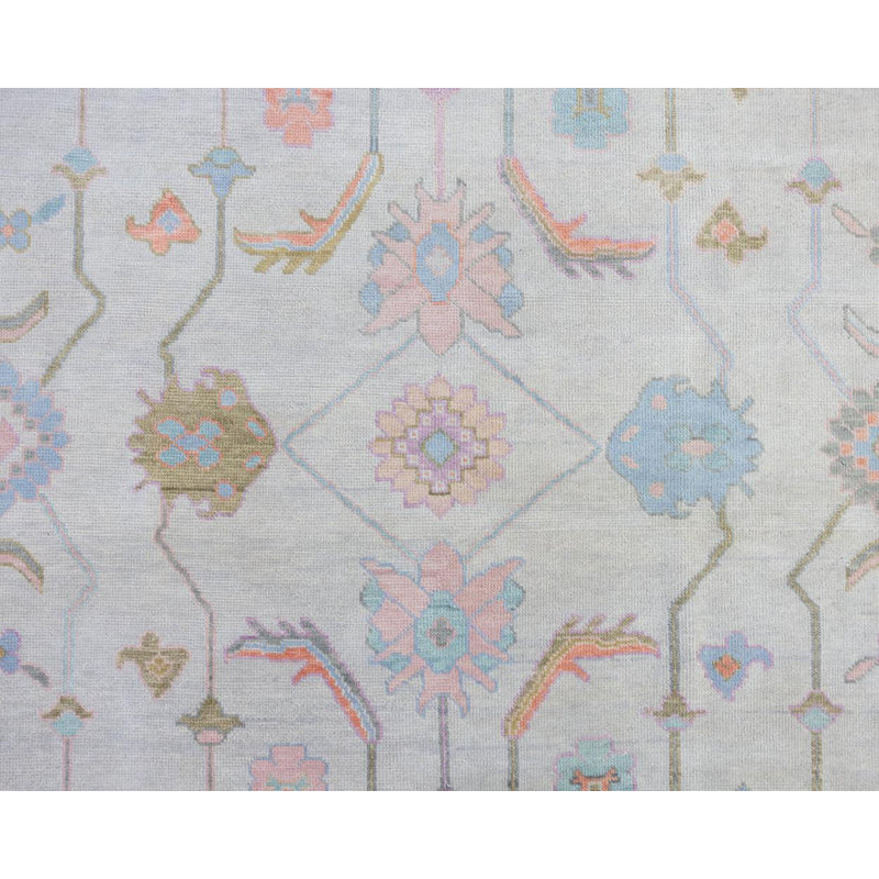 Anabel Hand Knotted Wool Oriental Area Rug, Rectangle 6' x 9'