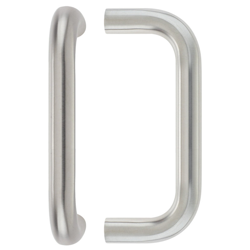 19Mm D Pull Handle - 150Mm Centers - Grade 201 - Bolt Through Fixings