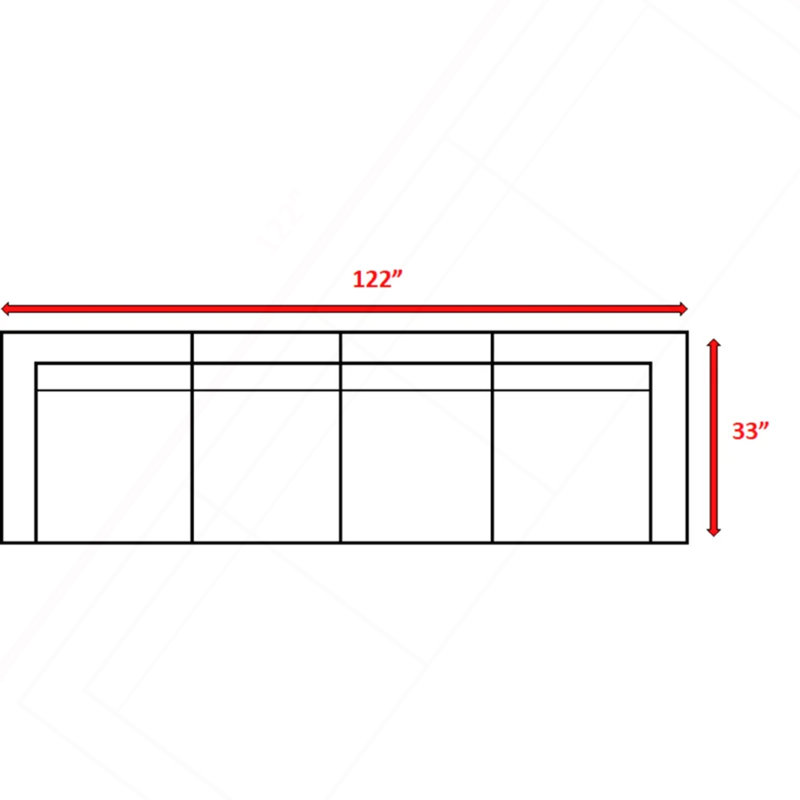 Ensemble de conversation modulaire en rotin 4 pièces avec coussins entièrement assemblé, Gris