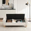 Banc de rangement avec repose-pieds, repose-pieds rembourré