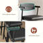 Ensemble de 2 tabourets de bar 26 po à hauteur de comptoir avec accoudoirs, ensemble de tabourets de bar modernes avec dossier et siège rembourré plus large, tabourets de bar en métal avec repose-pieds pour îlot de cuisine, assemblage facile-722277585
