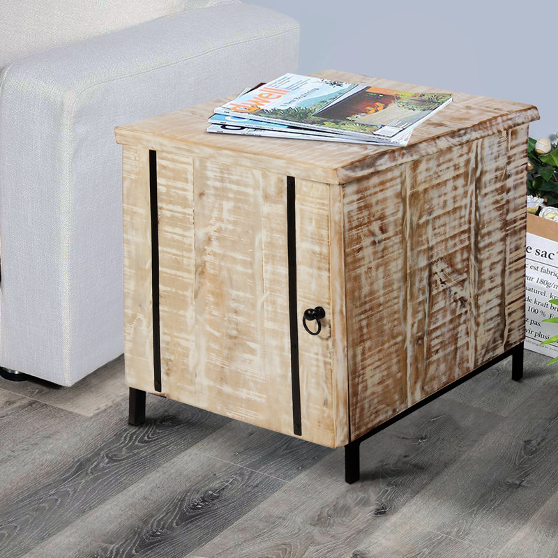Blim Solid Wood Nightstand in White