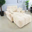 Canapé confortable à une place avec revêtement en chenille, salon blanc moderne pour la maison et le bureau