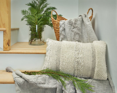 Jacorrion Striped Polyester/Cotton/Wool Throw Pillow