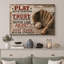 «Play With Purpose Baseball», citation de motivation, art sportif rustique, photos de chambre d'adolescent, impression encadrée sur toile, impression sur toile-134328966-134328962