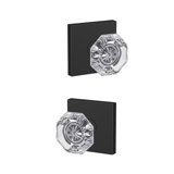 Alexandria Non-Turning Glass Knob with Collins Trim