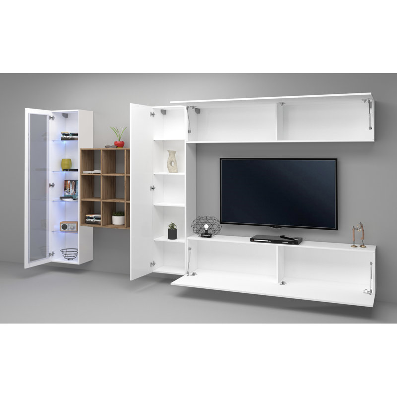 Maruska Entertainment Center for TVs up to 70", White Glossy