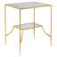 Lyon Glass Frame End Table with Storage