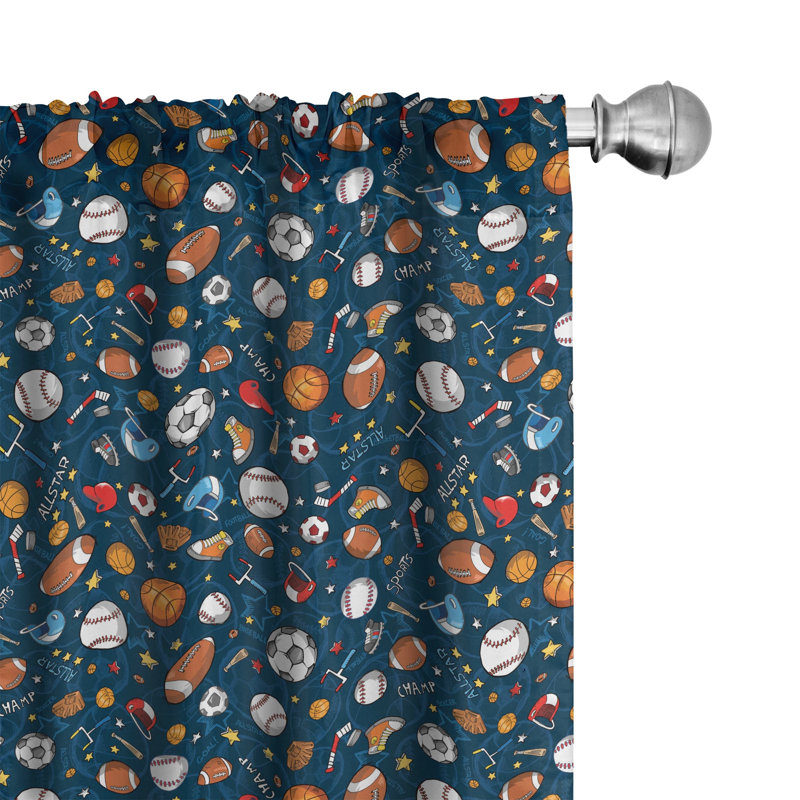 East Urban Home Semi-Sheer Rod Pocket Curtain Panels, 28" x 63"