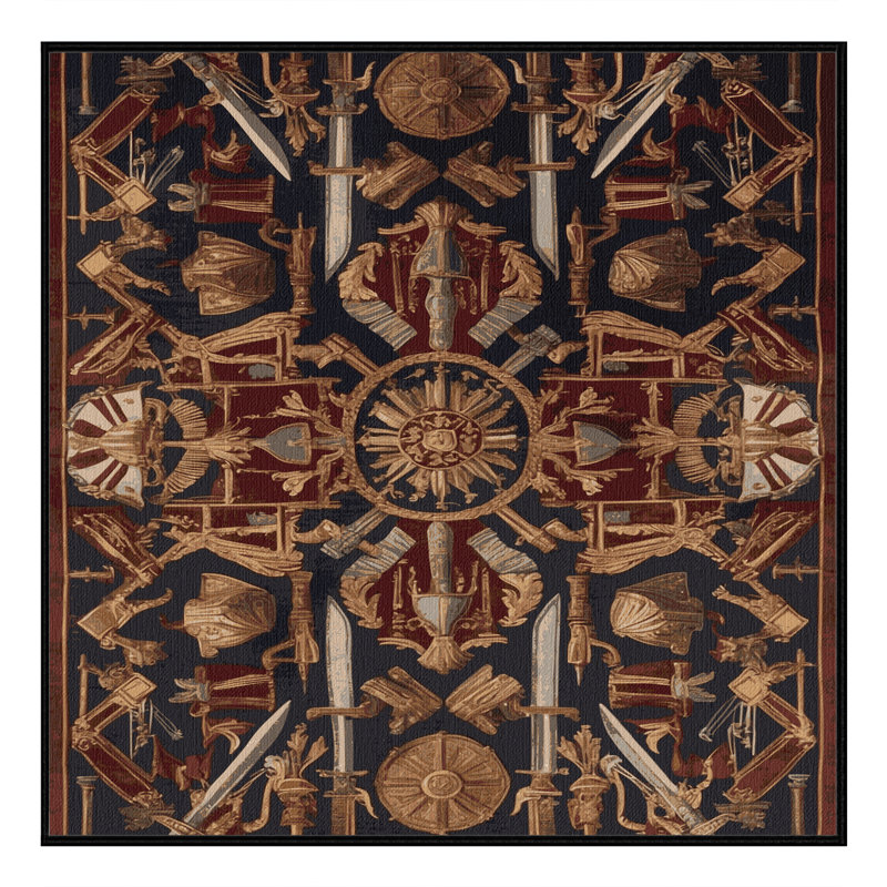 Tapis noir français lavable à la machine, Carré 3 pi