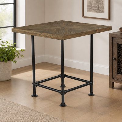 Table bistro 35,4 po, comptoir à café avec plateau en bois et plateau en bois