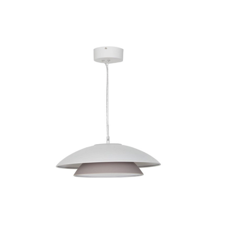 Luminaire suspendu rétro blanc cassé Orren Ellis Naturals, Blanc