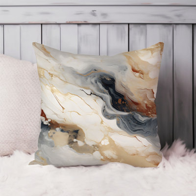 Abstract Marble Geodes Pattern IV Modern Throw Pillow Cover