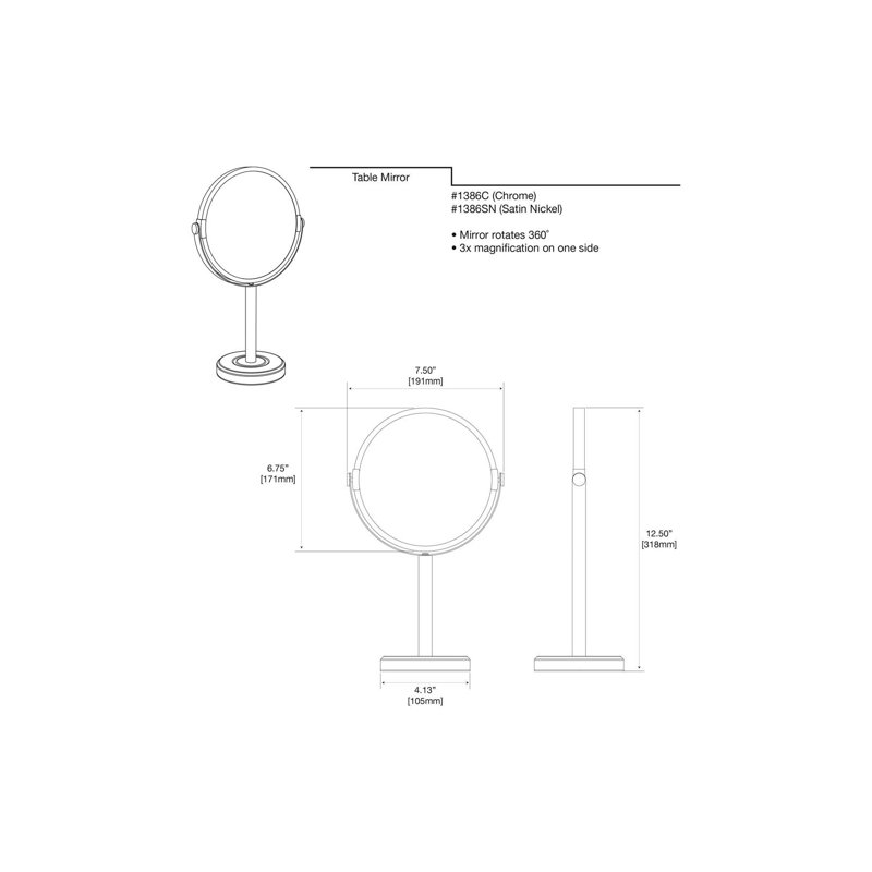 Miroir de salle de bain/meuble-lavabo Latitude II, Chrome