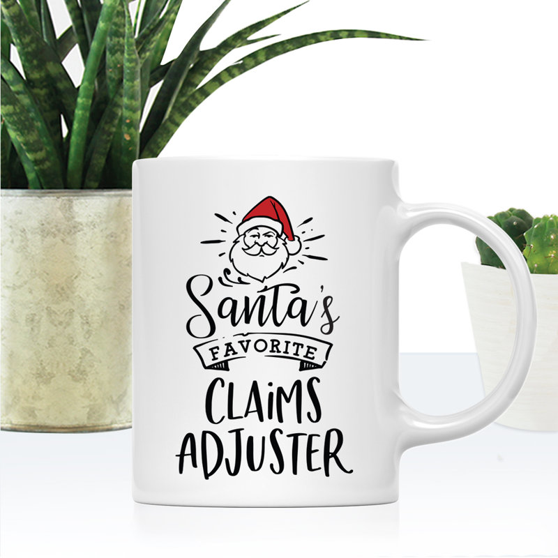 Grande tasse à café Tuileries, « Santa's Favorite Claims Adjuster »