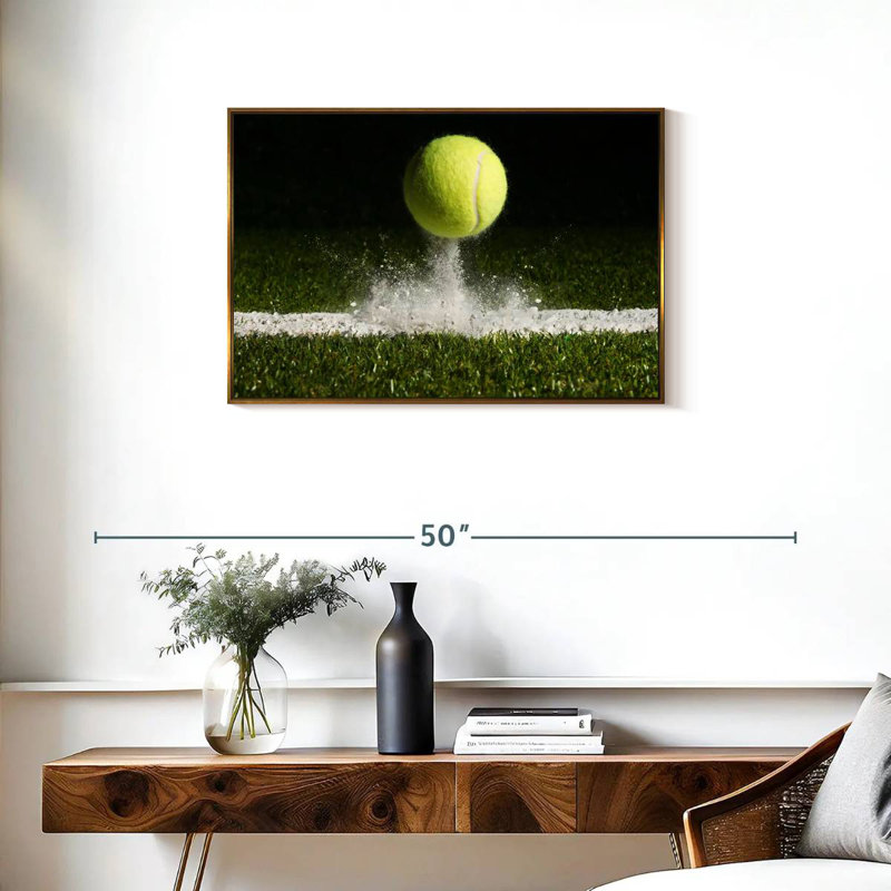 Match Match Tennis, Cadre flottant doré, 31 po x 21 po
