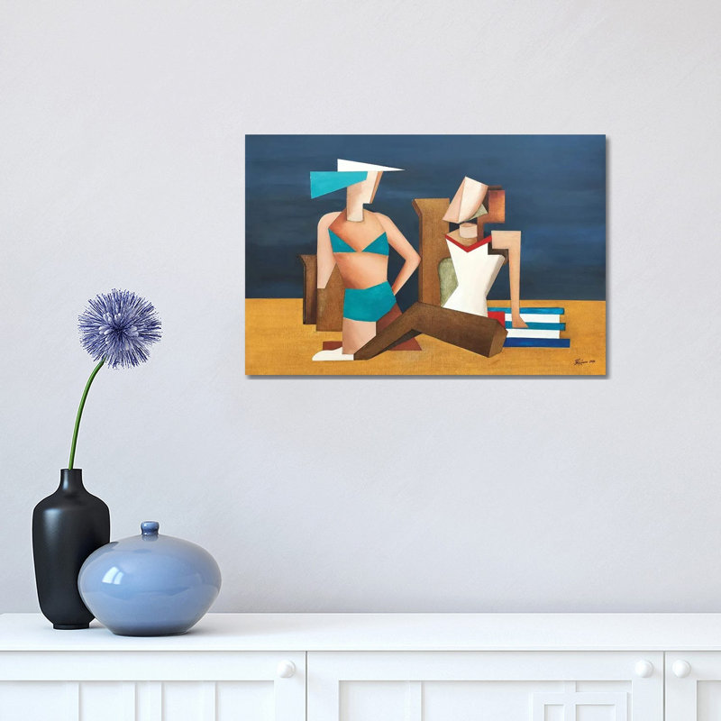 On The Beach Two by Alexander Trifonov - Wrapped Canvas Painting, 30.48cm H x 45.72cm W x 1.91cm D