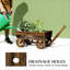 Petit chariot à fleurs brouette, jardinière mobile en bois