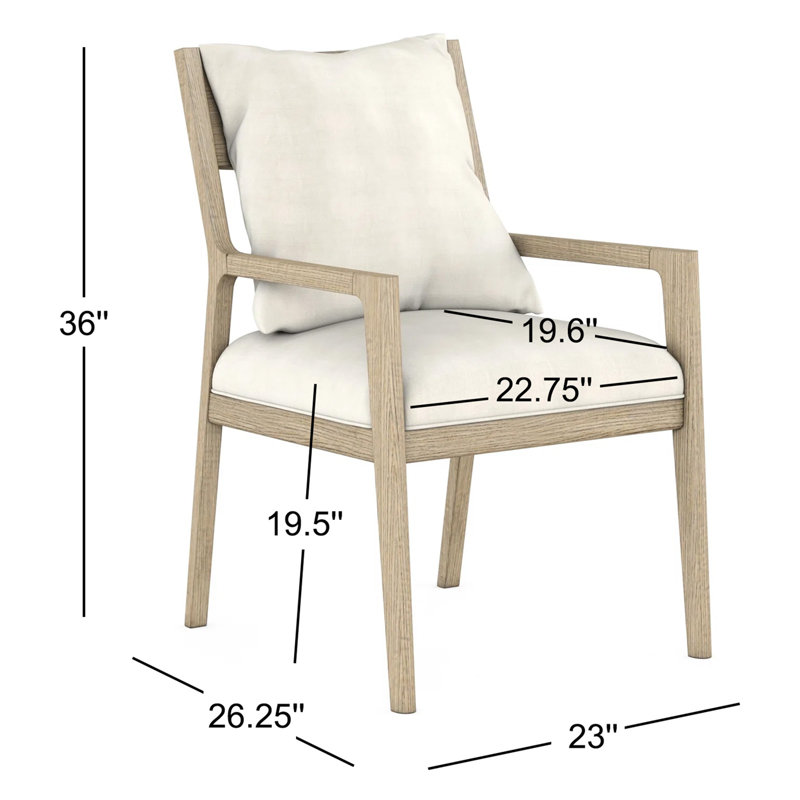 Chaise avec accoudoirs rembourrés Northside (vendue en ensemble de 2)