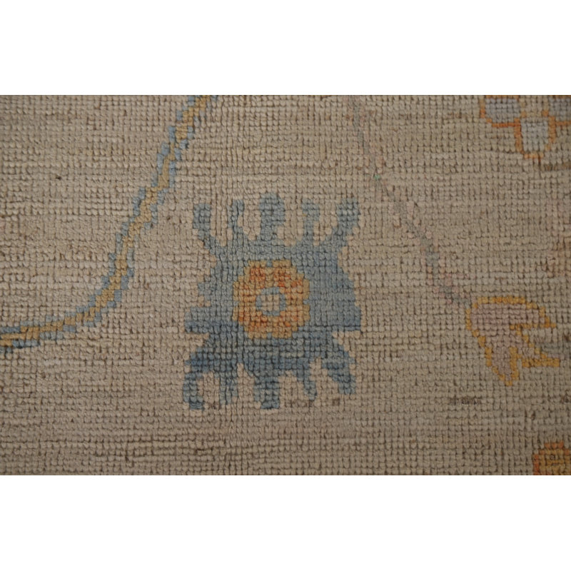 Tapis unique en laine noué à la main 8 pi 10 po x 11 pi 9 po nouvel âge Oushak