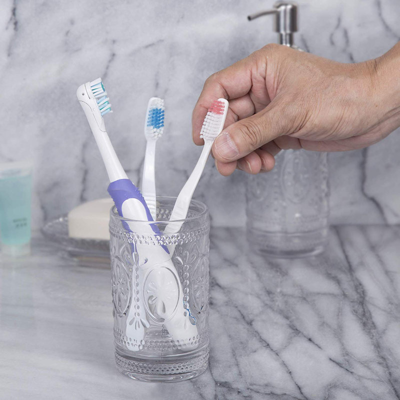 Ensemble d’accessoires de salle de bain 2 pièces en verre à volutes floral Commodore