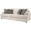 Canapé 3 places 96 pouces avec 4 coussins décoratifs en jacquard Kaydree | Accoudoirs larges | Chenille texturée-488835663