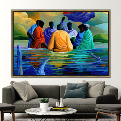 Abstrait, paysage de mer africain, Baptême, art mural, affiche sur toile