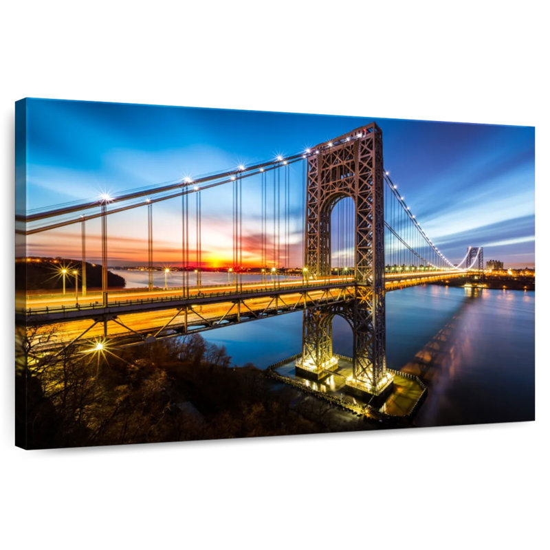 Lumières du pont Lilie George Washington, H 8 po x l 12 po