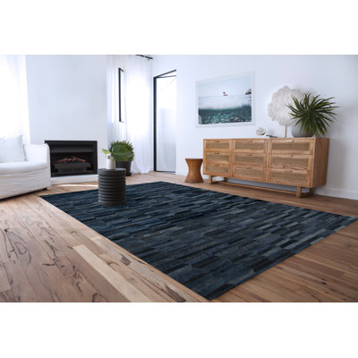 Olio Cowhide Geometric Indoor Rug