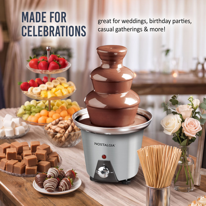Nostalgia 3-Tier Fondue Fountain